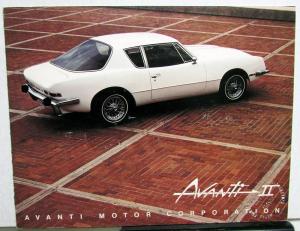 1982 Avanti II Color Sales Brochure Folder