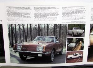 1982 Avanti II Color Sales Brochure Folder