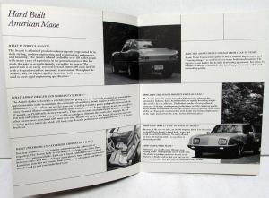 1983 Avanti Card Stock Sales Brochure Folder Original Features Specs Options