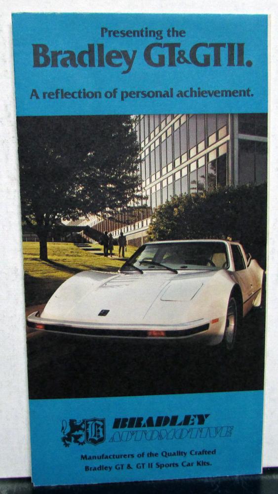 1977 Bradley GT & GTII Catalog Folder Sports Car Kits