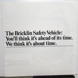 1974-75 Bricklin Sports Car Color Dealer Poster Style Sales Brochure Orange Car