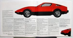 1974-75 Bricklin Sports Car Color Dealer Poster Style Sales Brochure Orange Car