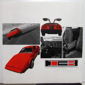 1974-75 Bricklin Sports Car Color Dealer Poster Style Sales Brochure Orange Car