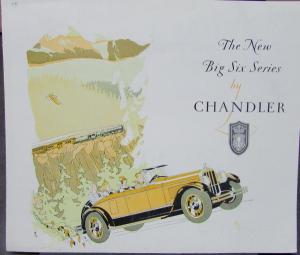1928 Chandler Big Six Series Sedan Coupe Roadster Sales Brochure Folder Orig