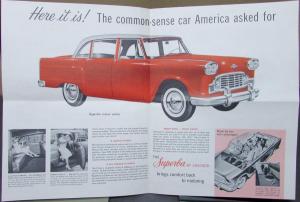 NOS 1960 Checker Superba 4 Door Sedan Sales Brochure Original