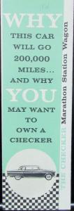 1961 Checker Taxi Sales Brochure Marathon Station Wagon Original