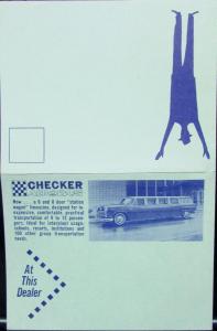 1961 Checker Taxi Aerobus Limousine Sales Brochure Mailer Original