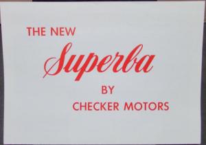 1961 Checker Taxi Superba Original Sales Brochure Poster
