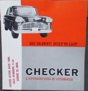 1963 Checker Cars Original Sales Brochure for Superba & Marathon Models