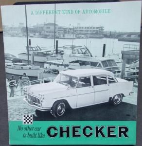 1963 Checker Cars Original Sales Brochure for Marathon Sedan & Wagon