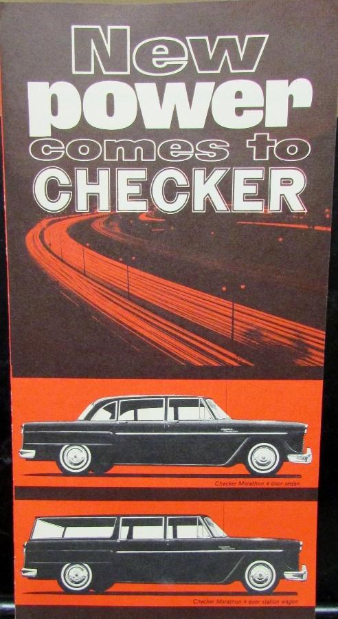 1964 Checker Marathon New V8 & Economy 6 Engines Original Sales Brochure