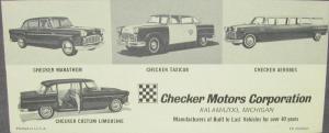 1963 1964 Checker Marathon for Farm & Ranch Original Sales Brochure