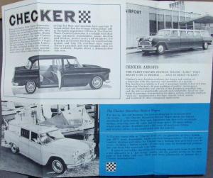 1964 1965 1966 Checker BIG Marathon Seats 8 Original Sales Brochure Leaflet