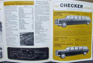 Checker Marathon Deluxe Sedan Model A12E & Aerobus A12W Sales Brochure Original