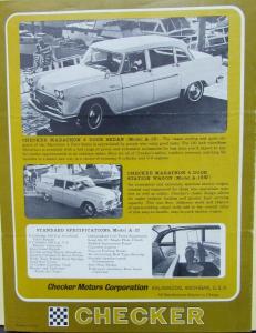 Checker Marathon Deluxe Sedan Model A12E & Aerobus A12W Sales Brochure Original