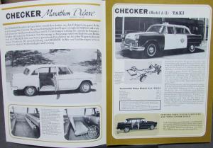 Checker Marathon Deluxe Sedan A12E & Aerobus A12W Sales Brochure GERMAN TEXT