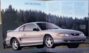 1995 Ford Mustang & GT Glossy Color Sales Brochure Original