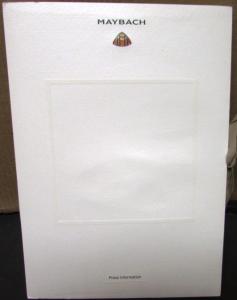 2004 Maybach Media Press Kit Release North American Auto Show Model 57 62