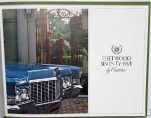 1970 Cadillac Fleetwood Seventy-Five 75 Dealer Prestige Sales Brochure Limo Nice