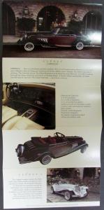 1980 Clenet I Roadster Cabriolet Original Sales Brochure Folder