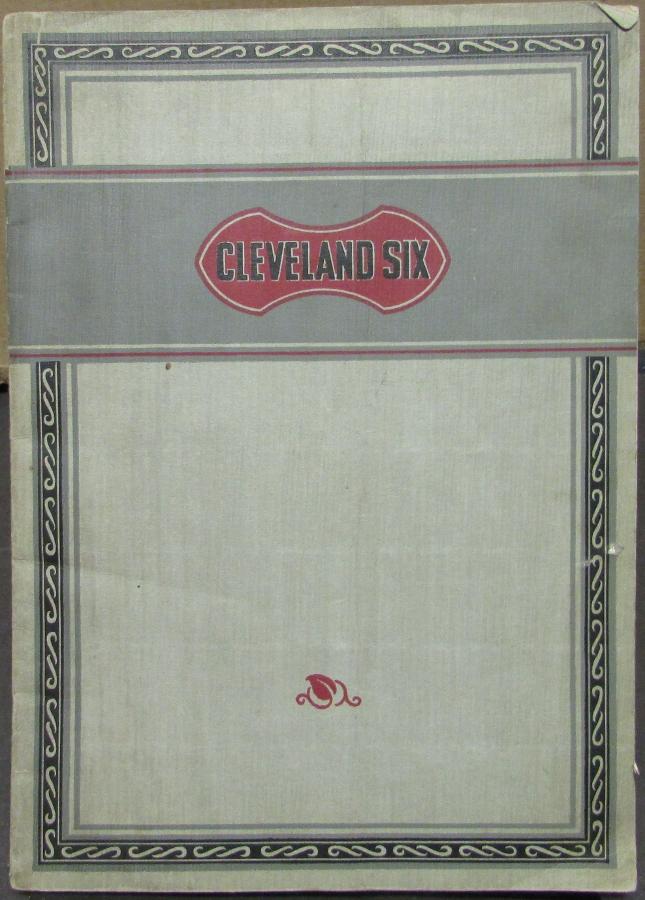 1922 Cleveland Six Touring Roadster Sedan Coupe Sales Brochure Catalog Original