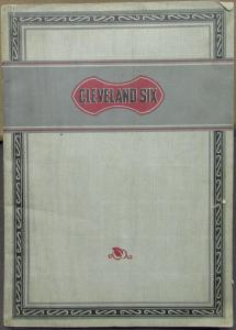 1922 Cleveland Six Touring Roadster Sedan Coupe Sales Brochure Catalog Original