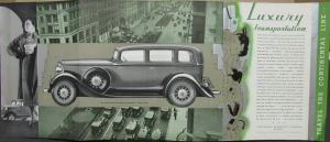 1933 Continental ACE Motor Car Original Sales Brochure With Specs