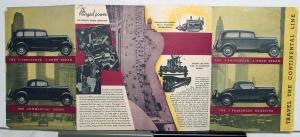 1933 Continental FLYER Motor Car Original Sales Brochure With Specs