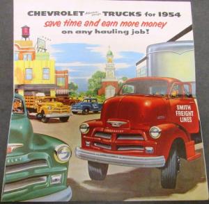 Original 1954 Chevrolet Truck Dealer Sales Brochure Pickup Panel H/D School Bus