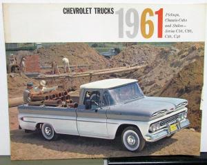 Original 1961 Chevrolet Truck Dealer Sales Brochure Pick-up C10 C20 C30 C40
