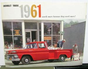 Original 1961 Chevrolet Truck Dealer Sales Brochure Pick-up C10 C20 C30 C40