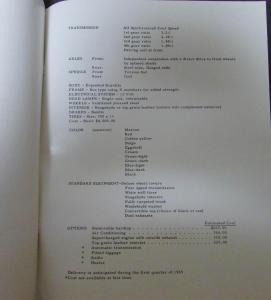 1965 Cord Sportsman Model Replicated Car Sales Photo Spec Sheet & Order Form