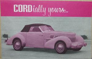 1964 1965 1966 Cord Sportsman Replicated Car Sales Brochure Mailer ORIGINAL
