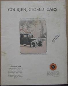 1923 Courier Closed Cars Sales Brochure From NY Auto Show ORIGINAL