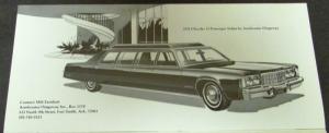 1974 Chrysler Armbruster/Stageway Coaches Brochure Limo Stretch 12 Passenger