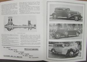 1921 22 23 24 25 1926 Duesenberg 8 Article Reprint In FRENCH Original