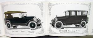 1922 Durant Sport Touring & Touring Sedan Models Original Sales Brochure