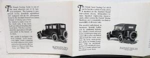 1922 Durant Sport Touring & Touring Sedan Models Original Sales Brochure