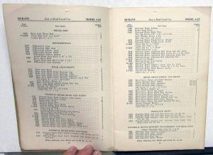 1923 Durant Model A22 4 Cylinder Original Parts Book Original