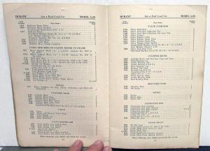 1923 Durant Model A22 4 Cylinder Original Parts Book Original
