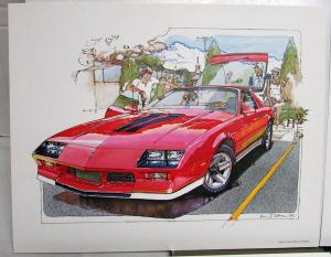 1982 Ken Dallison Print Portfolio GM Perf Camaro Z-28 Pontiac T/A GTO Hurst/Olds