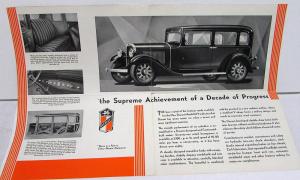 1931 Durant 619 Five Passenger Sedan Model Sales Brochure Original