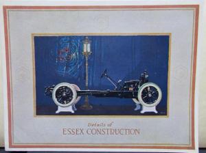 1924 Essex Motor Cars Construction Details Color Sales Brochure Folder ORIGINAL