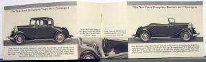 1932 Essex Terraplane Standard & Special Models Sales Small Brochure Original