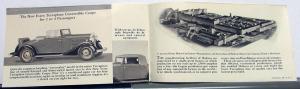 1932 Essex Terraplane Standard & Special Models Sales Small Brochure Original