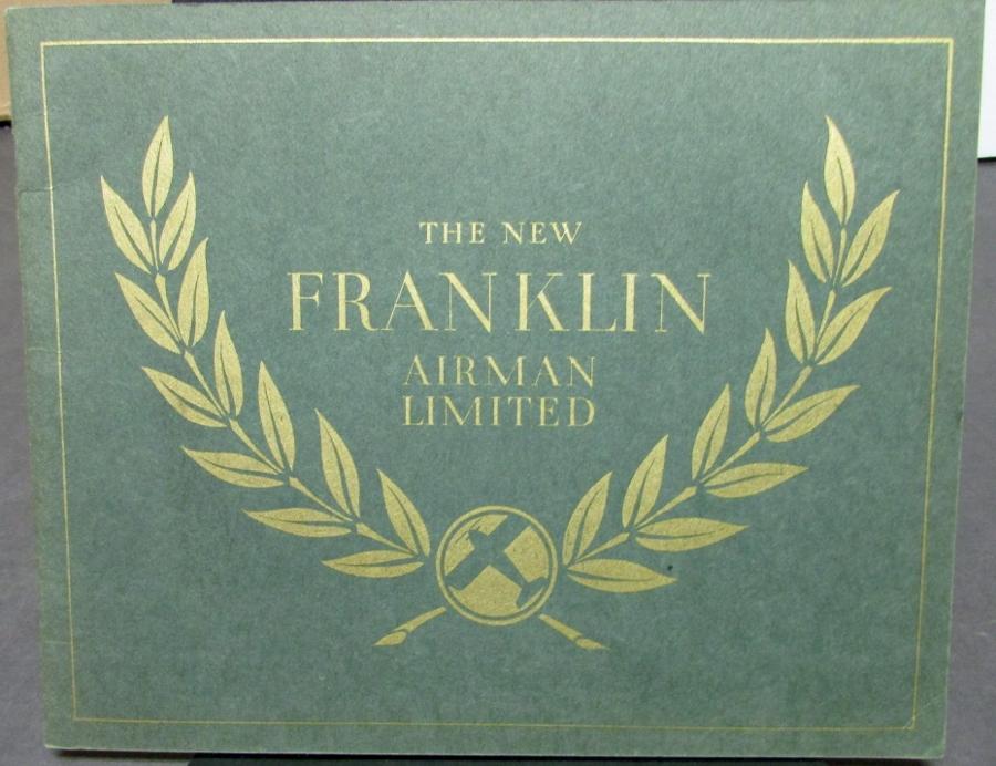 1928 1929 Franklin Car Airman Limited Prestige Color Sales Brochure Original