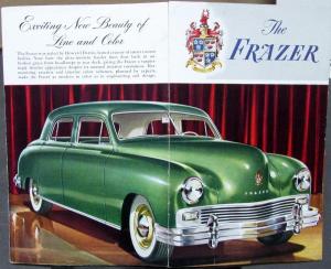 1948 Kaiser Frazer Automobile Color Sales Brochure Folder Original