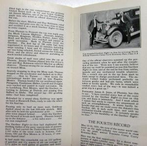 1927 Gardner Eight In Line Automobile Sales Brochure Thrilling Deeds