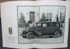 1929 Graham Paige Models 619 & 629 Sales Brochure Folder Original