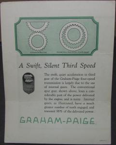 1929 Graham Paige Models 619 & 629 Sales Brochure Folder Original